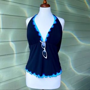 Profile by Gottex Lettuce Hem Halter Tankini